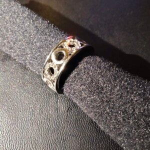 Anillo mujer acero una hilera