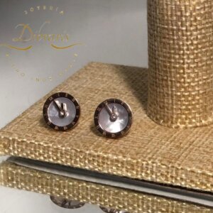 Aretes círculo reloj